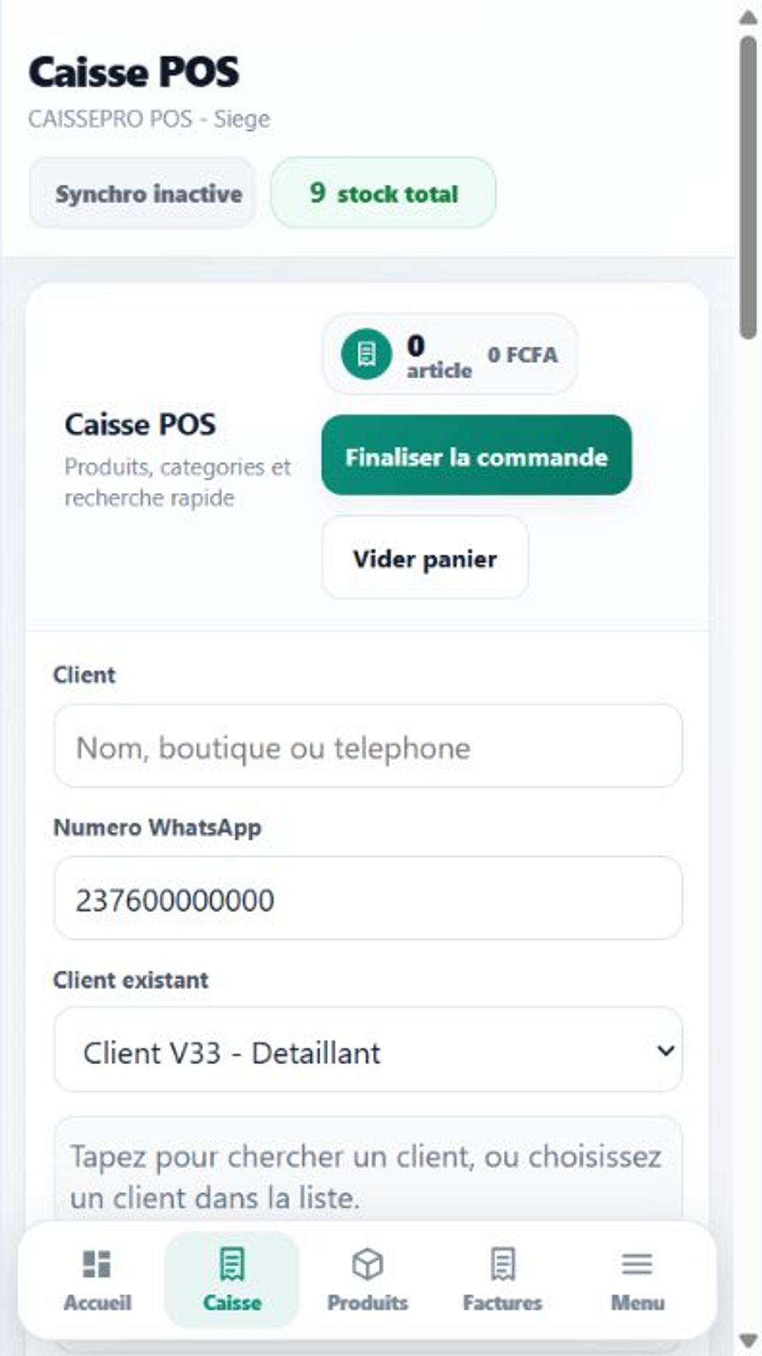 Caisse POS CAISSEPRO sur Android